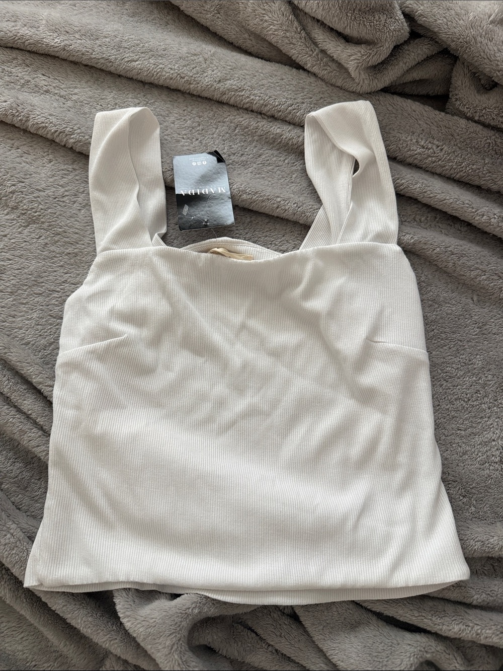 White cropped tank top